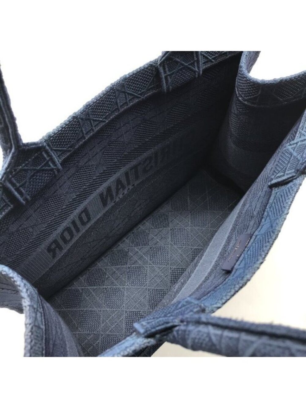 Dior Book Tote Cannage Canvas Blue - Picture 9 of 10